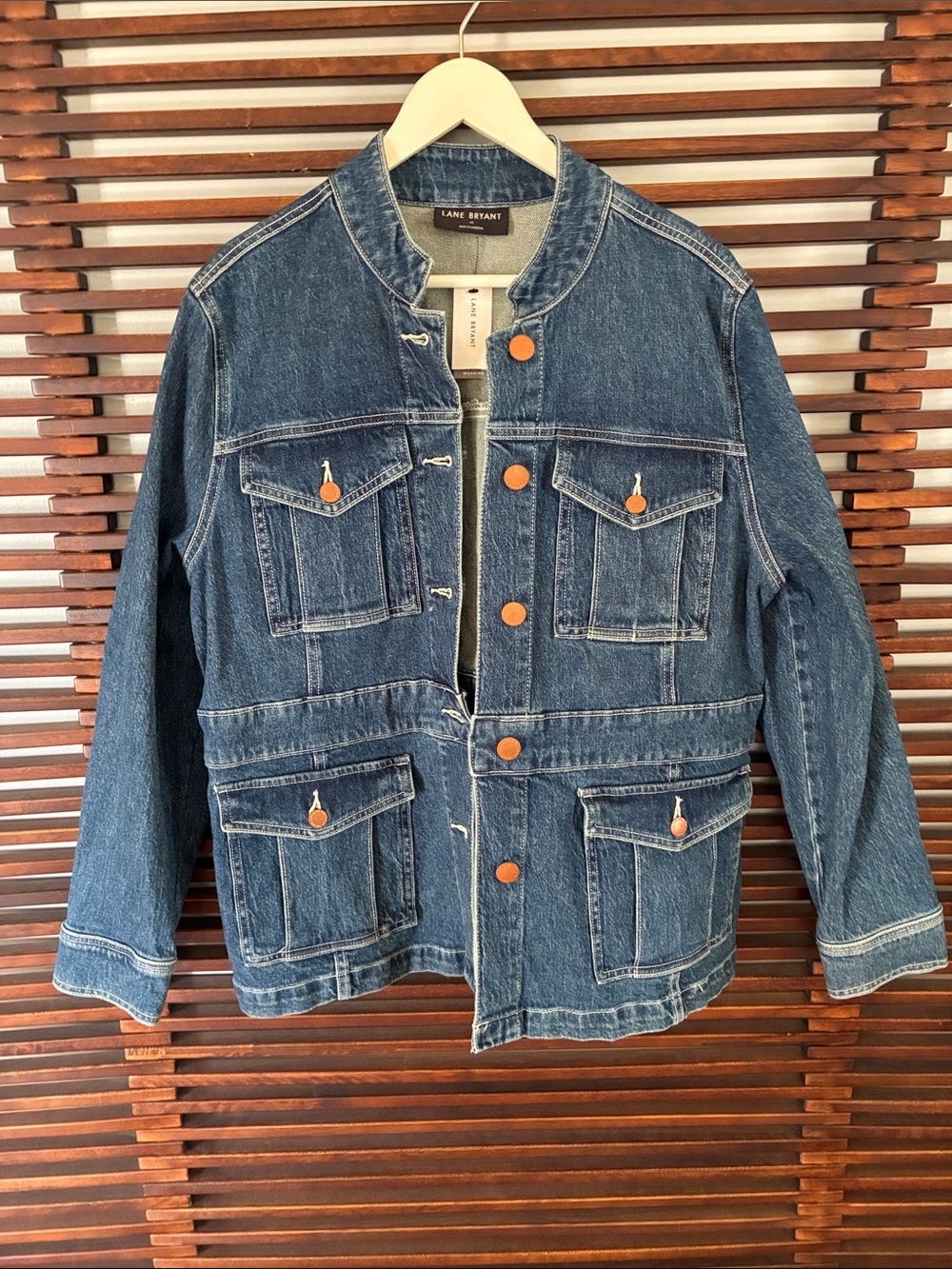 🎉NEW LISTING!🎉Lane Bryant Dark Blue Denim Shirt-Jacket with Button Front